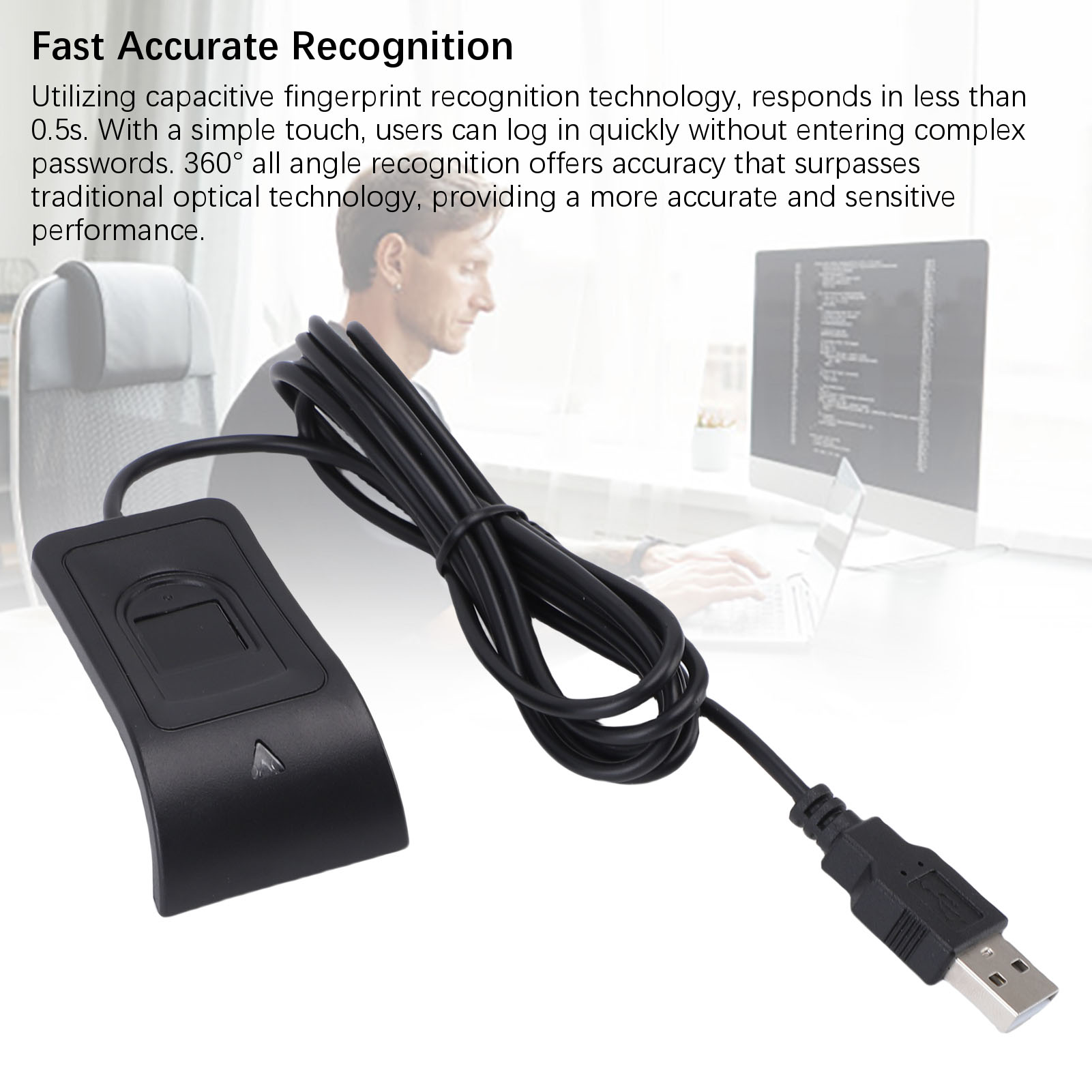 Digital Signature Pad - USB Fingerprint Reader 360 Degree Touch