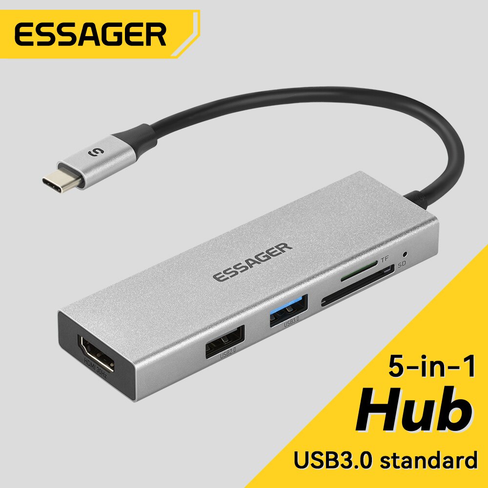 Essager 5 in 1 USB C HUB HDMI- - Docking Station Usb C reseña y precio