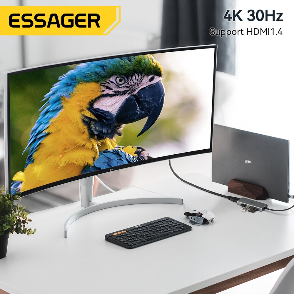 Essager 5 in 1 USB C HUB HDMI- - Docking Station Usb C reseña y precio