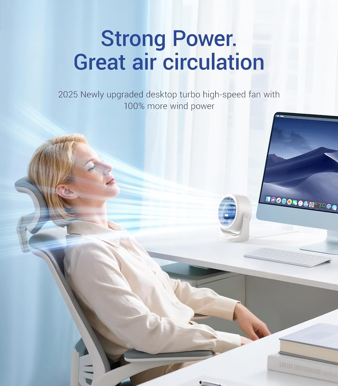 USB Desk Turbo Fan, Ultra-Quie - Office Tech Desk reseña y precio