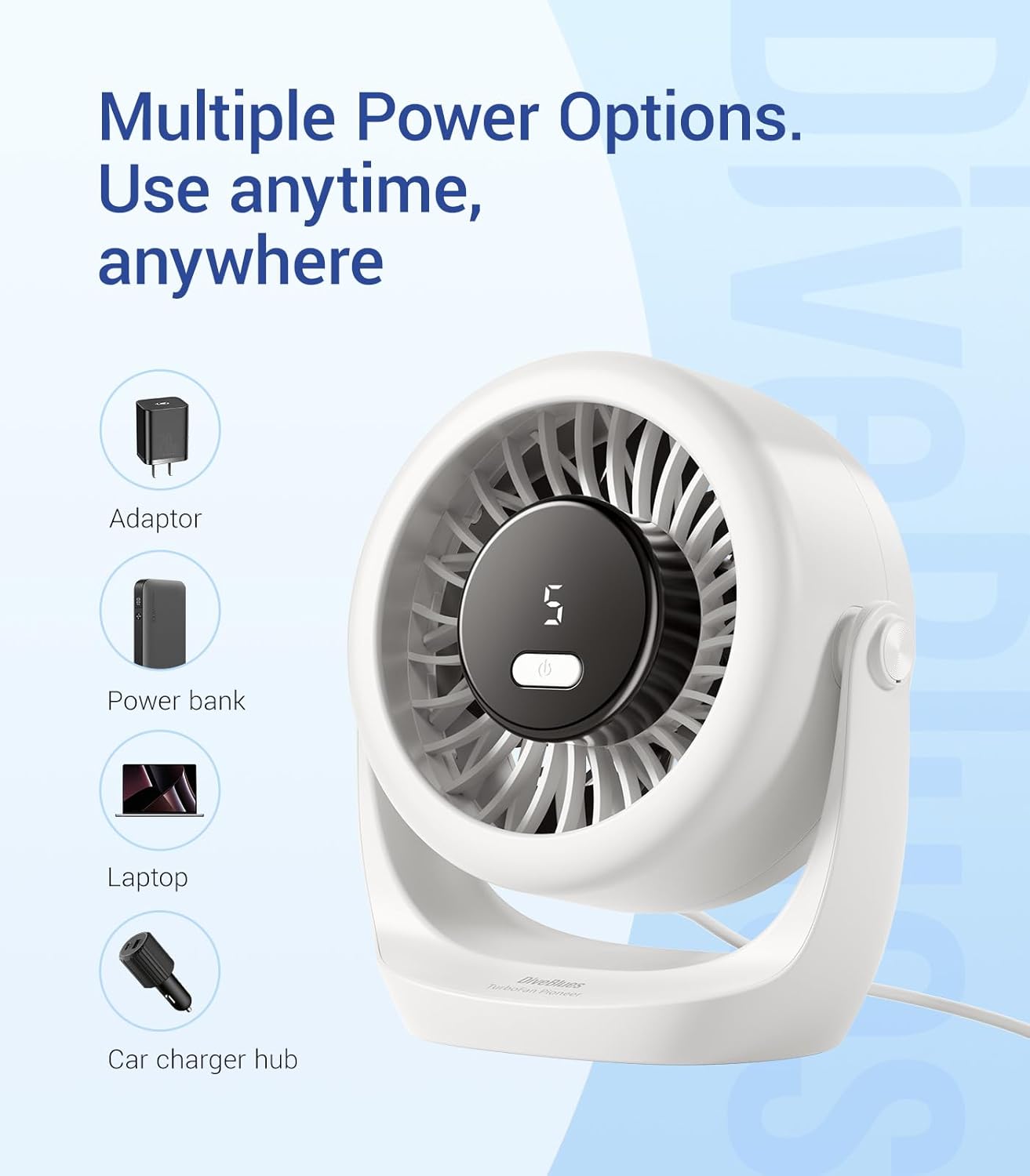 USB Desk Turbo Fan, Ultra-Quie - Office Tech Desk reseña y precio