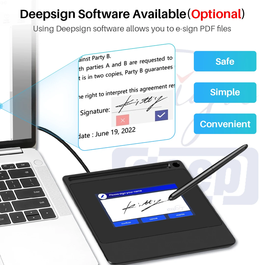 DS510 5 inch electronic digita - Digital Signature Pad reseña y precio