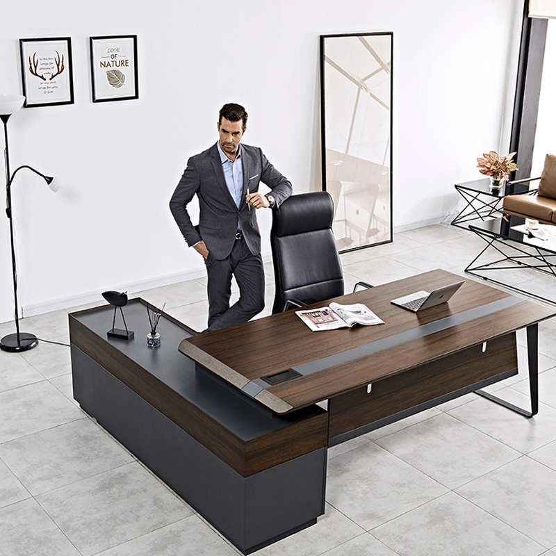 Modern Luxury Wooden Office De - Office Tech Desk reseña y precio