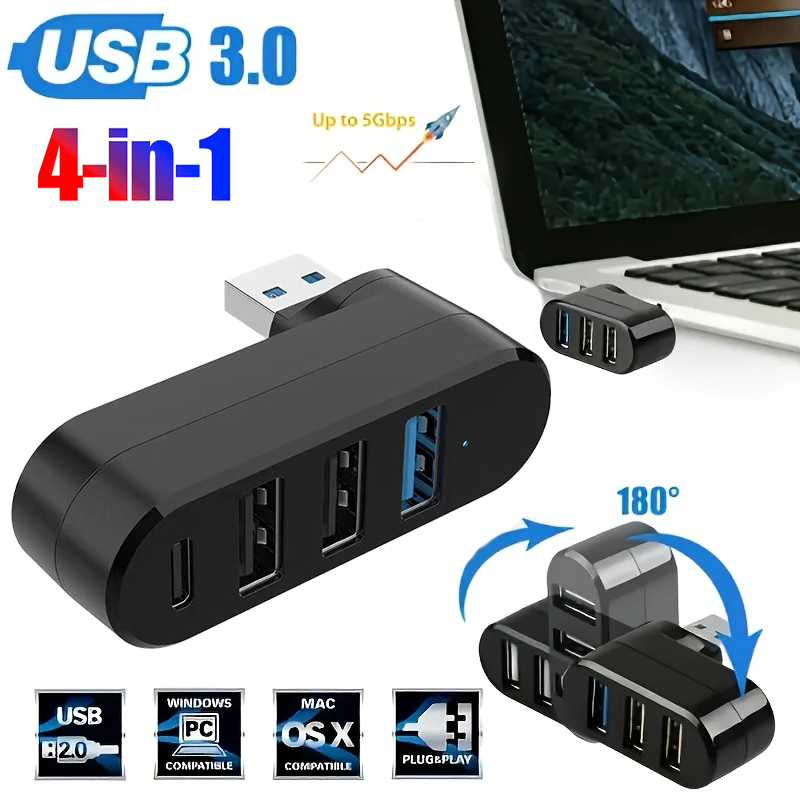 USB 3.0 Power Adapter 180° Rot - Docking Station Usb C reseña y precio
