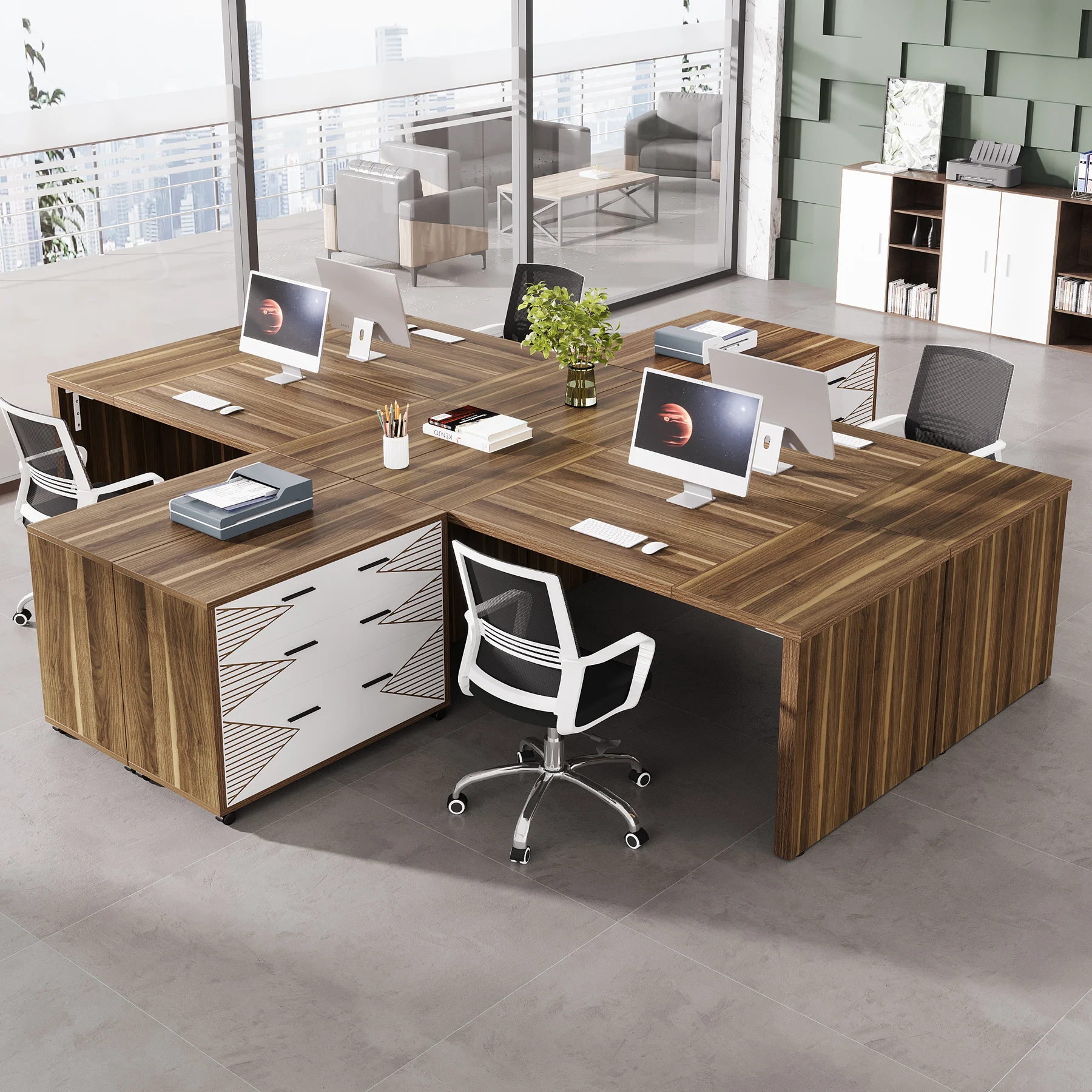Tribesigns   Modern Luxury L S - Office Tech Desk reseña y precio
