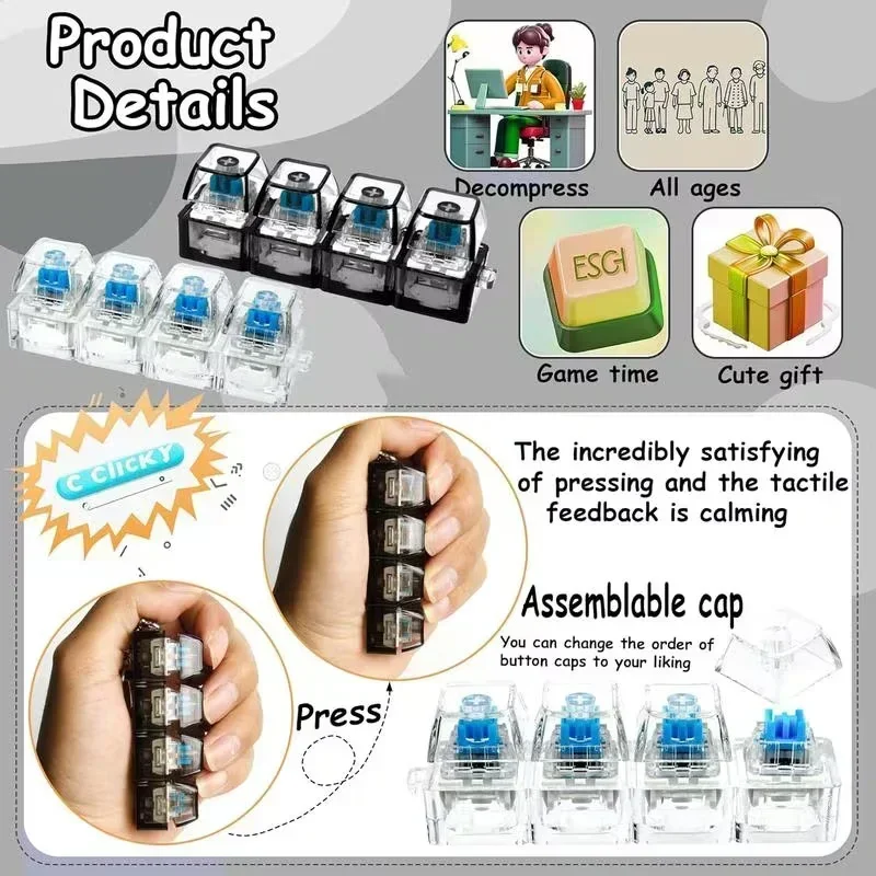 1pcs LED Keyboard Keycap Stres - Office Tech Gadgets reseña y precio
