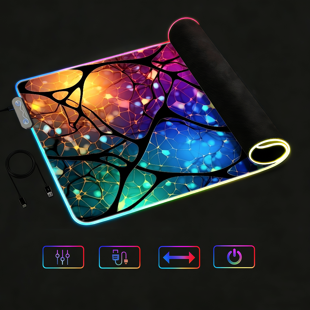 Tech Style Neon Mouse Pad RGB  - Office Tech Desk reseña y precio