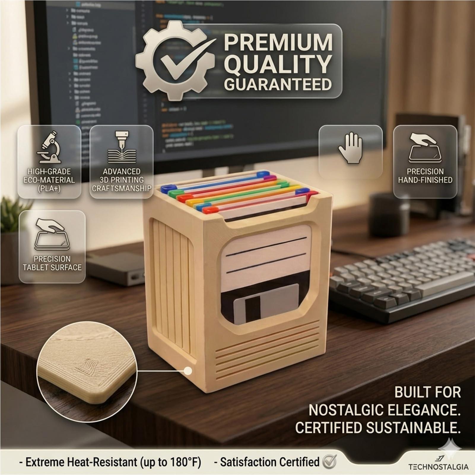 Retro Tech Coaster Holder Set  - Office Tech Desk reseña y precio