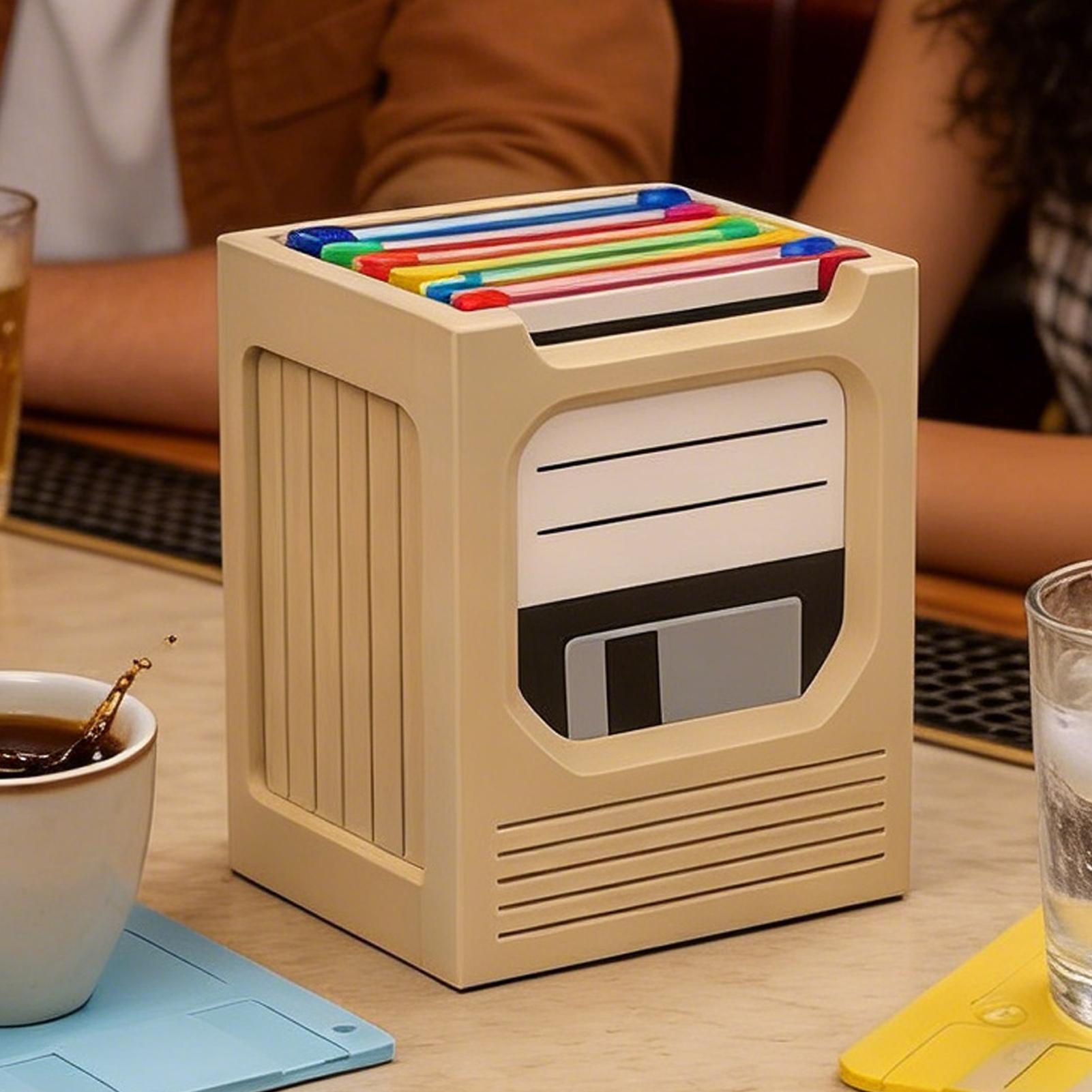 Retro Tech Coaster Holder Set  - Office Tech Desk reseña y precio