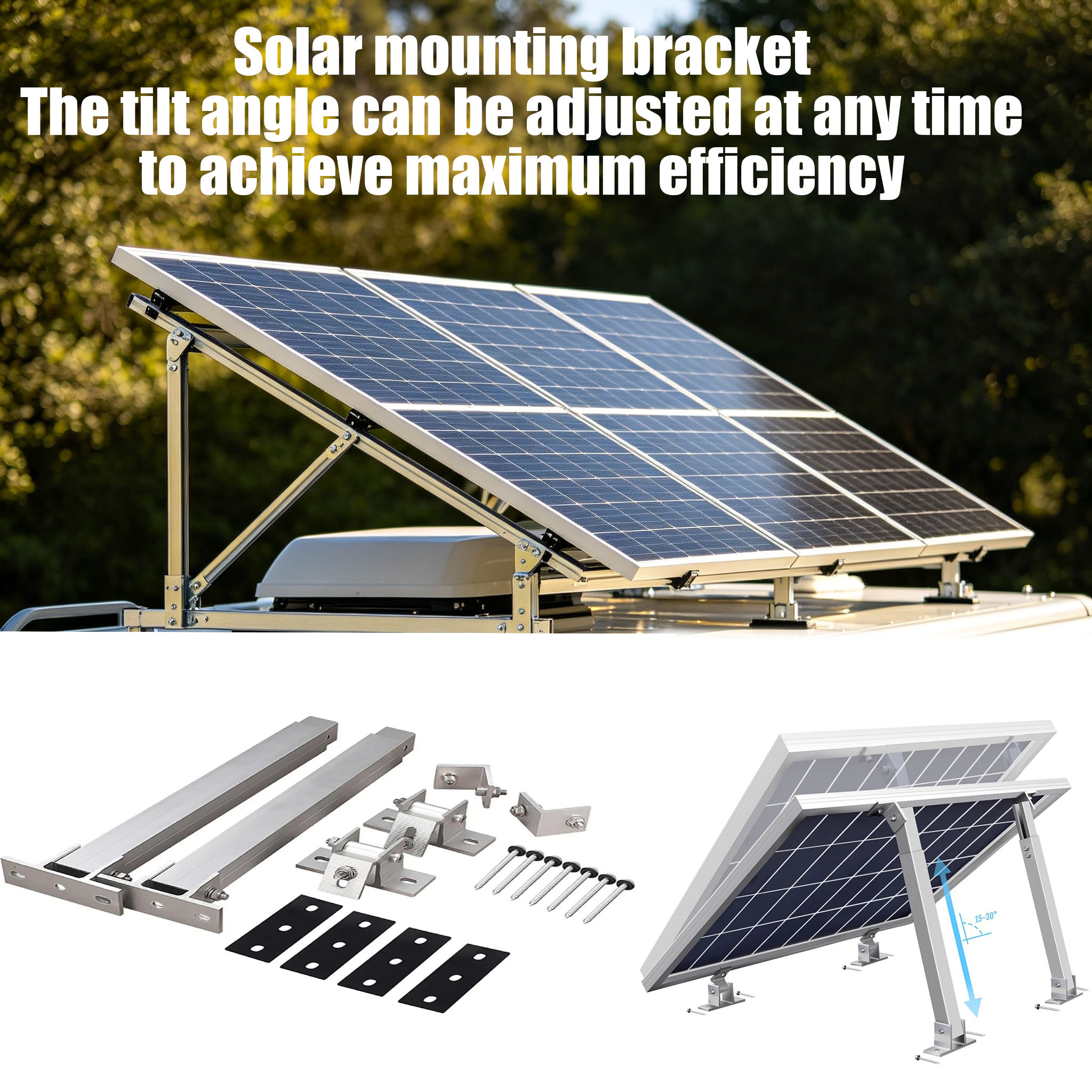 Solar Panel Tilt Mounting Brac - Flat Panel Mount Tilt reseña y precio