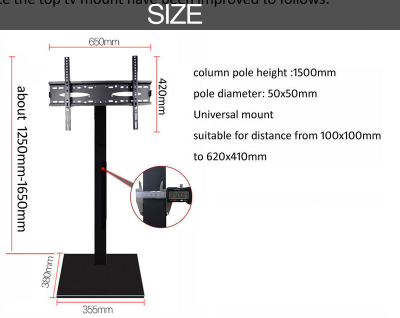 (1500mm high) Steel tilt back  - Flat Panel Mount Tilt reseña y precio